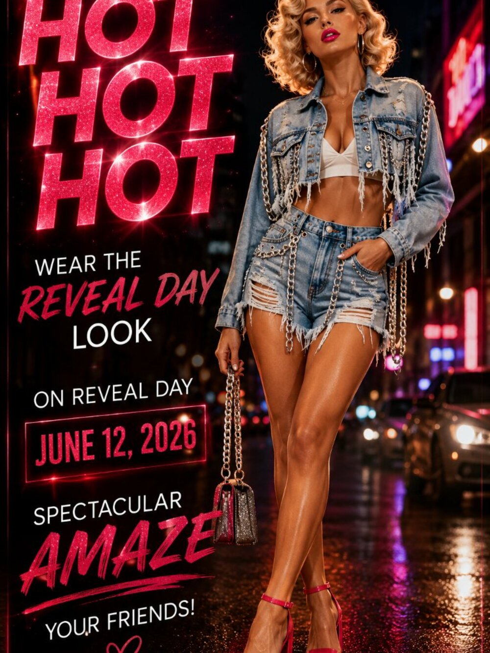 TRENDS -S- Crop Top Ripped Jean Jacket & short set